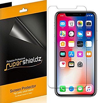 [6-Pack] Supershieldz for Apple iPhone X Screen Protector, Anti-Glare & Anti-Fingerprint (Matte) Shield   Lifetime Replacements Warranty