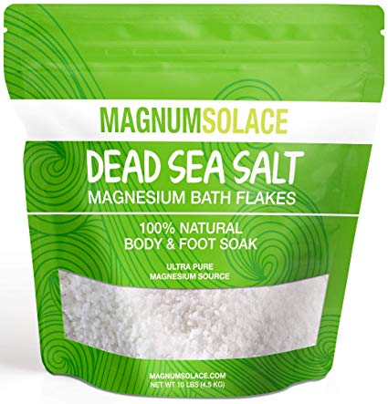 Magnesium Bath Flakes, Large 10 LBS Exceptional #1 Therapeutic Source for Body & Foot Soaks