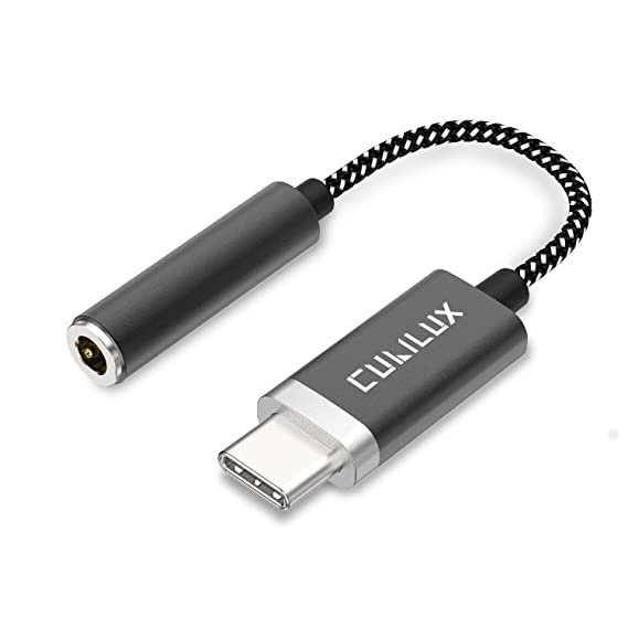 Cubilux USB C Audio Adapter with DAC & Headphone Amplifier, Type C to 3.5mm Aux Jack Connector Dongle Compatible with Samsung Galaxy S21/S20 5G Note 20/10 Ultra Z Fold 3/2 Z Flip 3/2, Tab S7 /S6/S5E