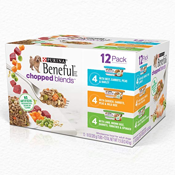 Purina Beneful Chopped Blends Adult Wet Dog Food Variety Pack - (12) 10 oz. Tubs