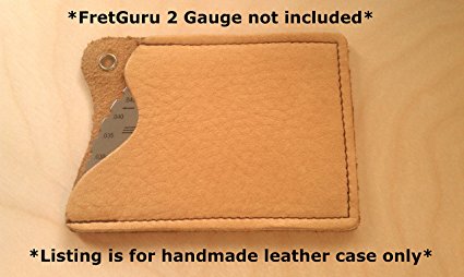 FretGuru Handmade in USA leather case for FretGuru Precision Setup and Evaluation Gauge Pro Luthier Tool