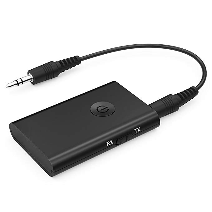 Cingk Bluetooth Audio Transmitter Receiver, 2-in-1 Wireless 3.5mm Audio Adapter for TV /Home /Car Audio Stereo System (EDR, A2DP, AVRCP)