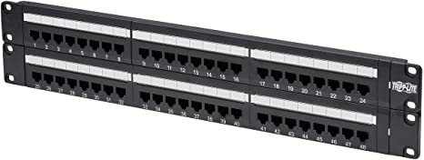 Tripp Lite 48-Port 2U Rackmount Cat6 110 Patch Panel 568B, RJ45 Ethernet(N252-048)