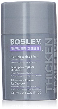 Bosley Professional Strength Hair Thickening Fibers, Black, 0.42 Ounce
