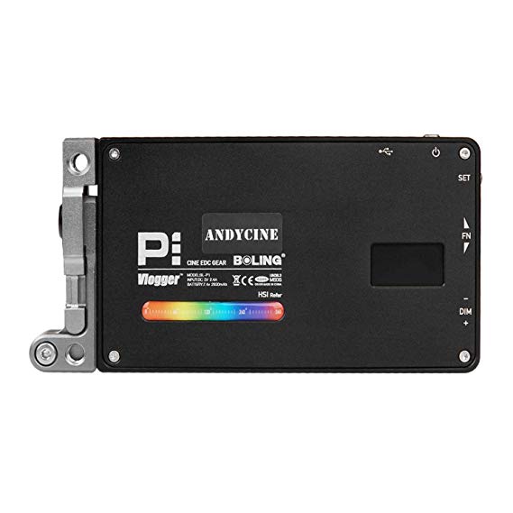 ANDYCINE Vlogger Boling P1 RGB LED Video Light 2500K-8500K Bi-Color On Camera Video Light with CRI 96  Built in Battery