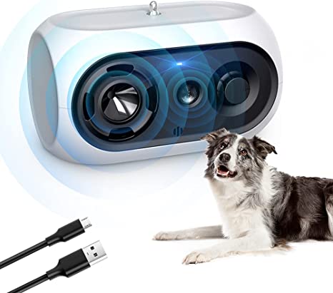 bubbacare Anti Aboiement Chien, Automatique Dispositif Anti-Aboiements Ultrasons, Rechargeable Anti-Aboiement Chien avec 3 Modes pour Intérieur Extérieur Petits Moyens Grands Chien