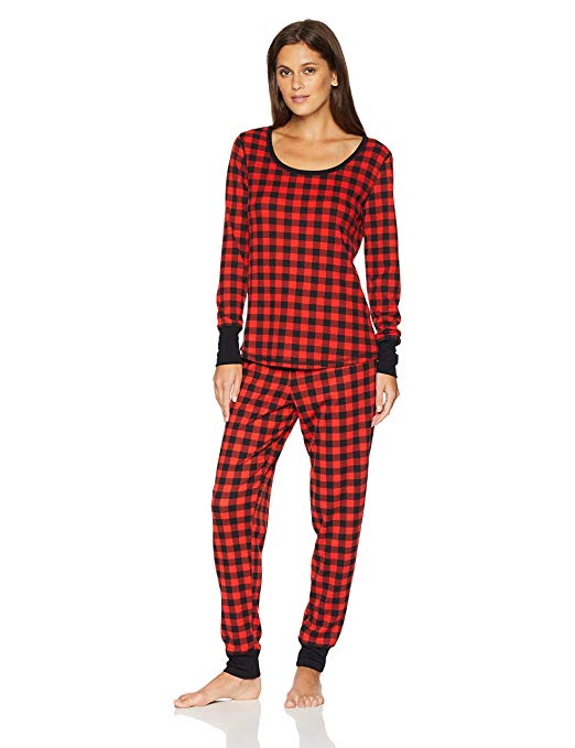 Amazon Brand - Mae Women's Sleepwear Thermal Pajama Set