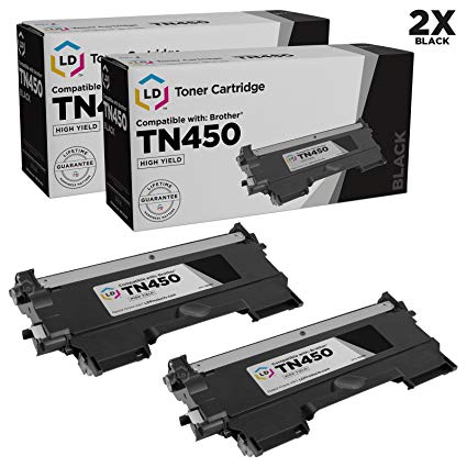 Compatible Brother Set of 2 TN450 High Yield Toner Cartridges for HL-2230, HL-2240 and HL-2270DW Printers