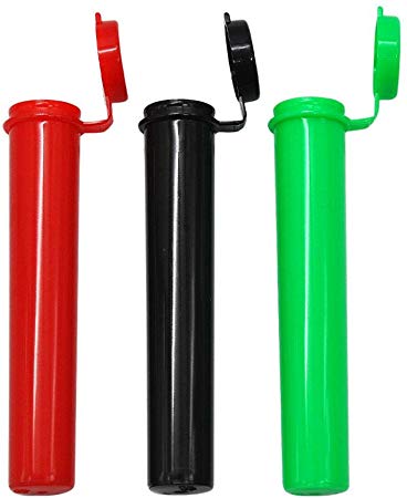 Mixed Colors Beamer 95mm Airtight WaterProof Odor Proof Storage Container Tubes Doobie Medical Rx Vial Mixed Colors For Cigarettes, Cigars, Cones, Blunts, Spices and more,3PC