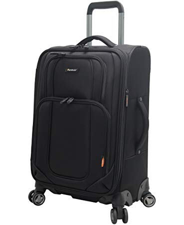 Pathfinder Luggage Presidential Carry On 21" Suitcase With Spinner Wheels (21in, Black)