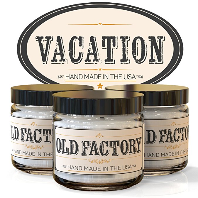 Scented Candles - Vacation - Set of 3: Sea Breeze, Hawaiian Lei, and Awapuhi - 3 x 4-Ounce Soy Candles - Each Votive Candle is Handmade in the USA with only the Best Fragrance Oils