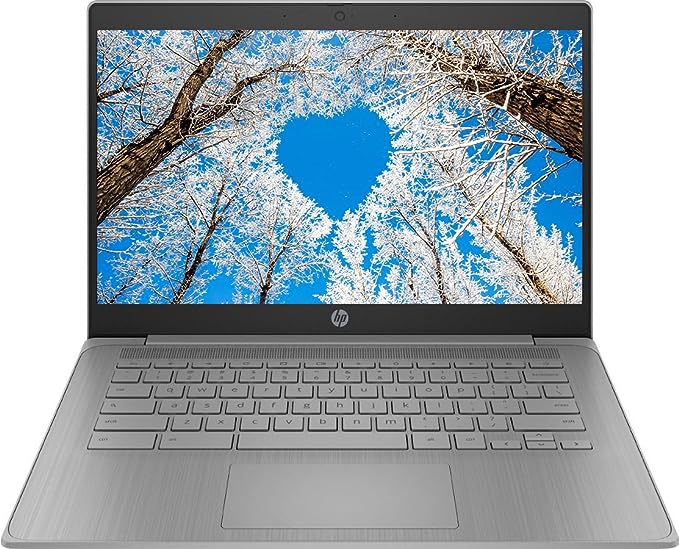 HP Flagship Chromebook 14 HD Student Laptop, Intel Pentium Quad-Core N4120 Processor, 4GB RAM, 64GB eMMC, Wi-Fi 5, Webcam, Bluetooth, Zoom Meeting, Chrome OS, w/GM Accessory