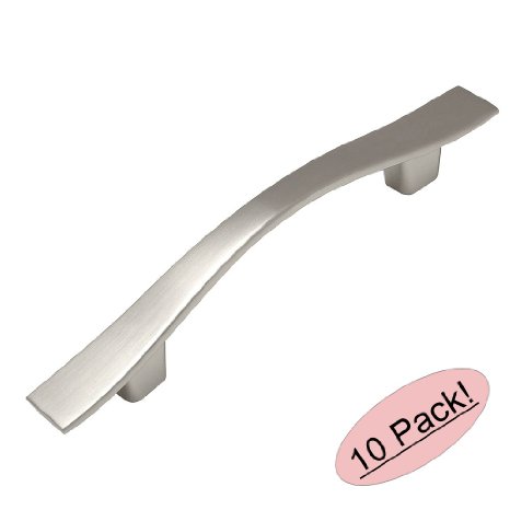 Cosmas® 8902SN Satin Nickel Cabinet Hardware Handle Pull - 3" Hole Centers - 10 Pack