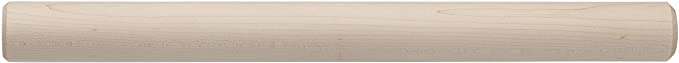 Ateco Solid Maple Wood Dowel Rolling Pin, 19-Inches