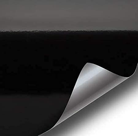 Black High Gloss Realistic Paint-Like Microfinish Vinyl Wrap Roll with VViViD XPO Air Release Technology (2.5ft x 5ft)