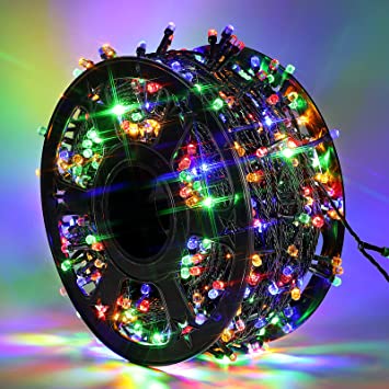 Marchpower 328ft 1000 LED Christmas Tree Lights 8 Modes Memory Function, Diamond Multicolor Twinkle String Lights Plug in Fairy Light Waterproof Indoor Outdoor Xmas Classroom Home Garden Party Decor