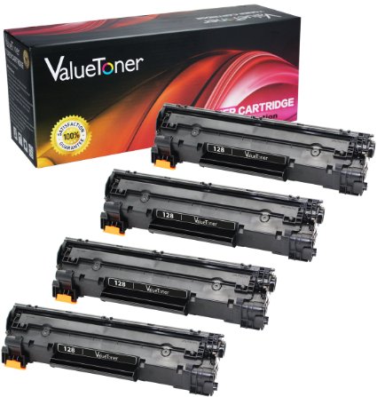 ValueToner Compatible Toner Cartridge Replacement for Canon 128 3500B001AA 4 Black Toners Compatible With Imageclass D530 D550 MF4412 MF4420n MF4450 MF4550 MF4550d MF4570dn MF4570dw MF4580dn MF4770n MF4880dw MF4890dw FaxPhone L100 L190 Printer