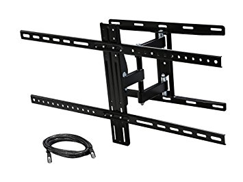 Rosewill TV Wall Mount Bracket for most 37"-65" LED LCD TV Monitors up to 100 lbs VESA 800x400mm with Full Motion Tilt and Swivel 12.6" Extension Arm 6 ft 4K HDMI Cable RHTB-16001