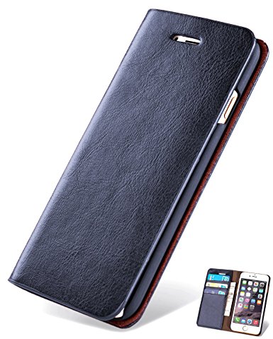 SINIANL iPhone 6 6S 7 8 X Plus Samsung Galaxy S8 S9 Note 8 Premium Leather Wallet Case Business Credit Card Holder Folio Flip Cover