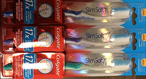 Colgate Slim Soft Ultra Soft Toothbrush Pack3