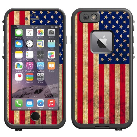 Skin Decal for LifeProof Apple iPhone 6 Case - Retro American Flag