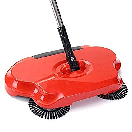 Piesome Sweeper mop New Designe and Easy Use Auto Spin Hand Push Sweeper Floor Dust Cleaning Mop Broom Dust Bin 360 Rotary Sweepers Dustpan Household Cleaning Tools, sweeper for floor, sweeping broom for home
