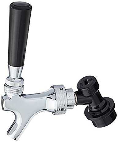 Beer Faucet, Chrome, Cornelius Ball Lock Disconnect Attached