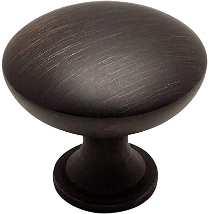 Cosmas 5305ORB Oil Rubbed Bronze Traditional Round Solid Cabinet Hardware Knob - 1-1/4" Diameter - 25 Pack