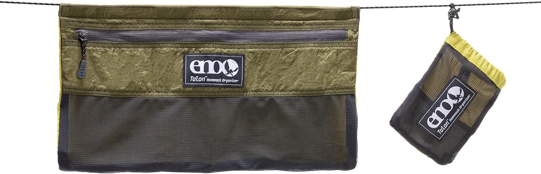 ENO Talon Hammock Organizer - Hanging Organizer for Camping & Backpacking Hammocks - Organizer Bag for Water Bottles, Travel Essentials, and Hiking Essentials