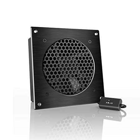AC Infinity AIRPLATE S3, Quiet Cooling Fan System 6" with Speed Control, for Home Theater AV Cabinets