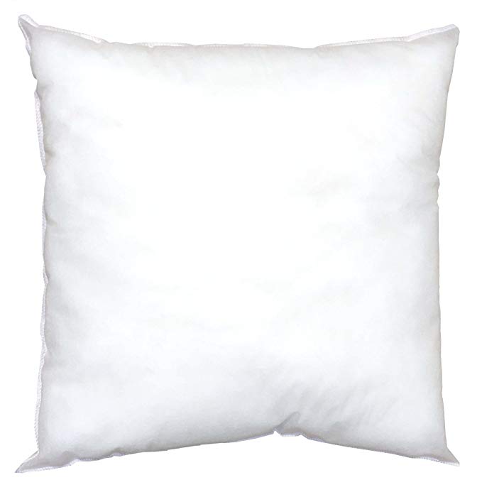 Pillowflex Indoor/Outdoor Non-woven Pillow Form Insert for Shams or Decorative Pillow Covers (12 Inch By 12 Inch)