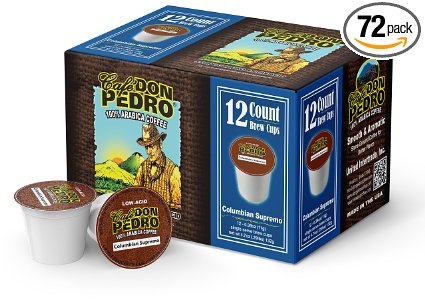Cafe Don Pedro Colombian Supremo 72 Count Kcup Low-Acid Coffee