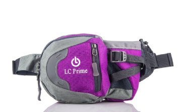 LC Prime Waist Pack Running Bag Running Belt Runners Belt Bum Bag Fanny Pack Drink Pouch Chest Bag Sling Sports Water Resistant with Water Bottle Not Included Holder Drink Pouch for Hiking Cycling Camping Jogging Travel nylon fabric multicolored 1