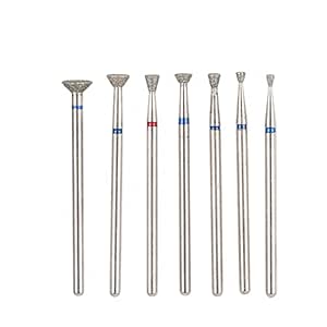 Cone Drill Bits For Nails, 6pcs/set Nail Drill Bits Set Sealing Bit Sand Cuticle Polishing Bit Nail Grinding Head Electric Manicure Set Nail Drill Bits Cuticle Pusher Drill Bit For Nails (#3)