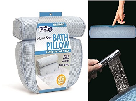 Home Spa Bath Pillow - Supportive Comfort For Neck And Back While In The Tub by Jobar International