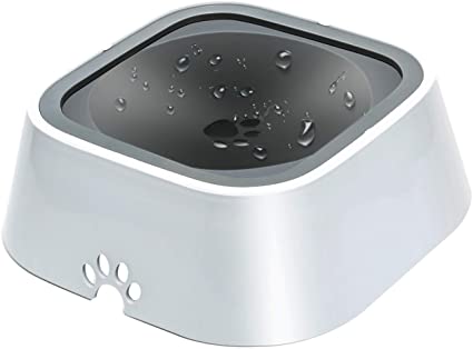 Keador Pet Water Bowl for Dogs and Cats, Water Bowl for Dogs No Spill, BPA Free Materials, Unspillable Dog Bowl, No Spill Cat Water Bowl, Keep Pet Hair Dry, Dog Water Bowl No Splash, Grey