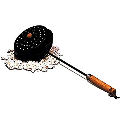 Rome's Chestnut Roaster and Fireplace Popcorn Popper, Steel with Wood Handle by Rome Industries