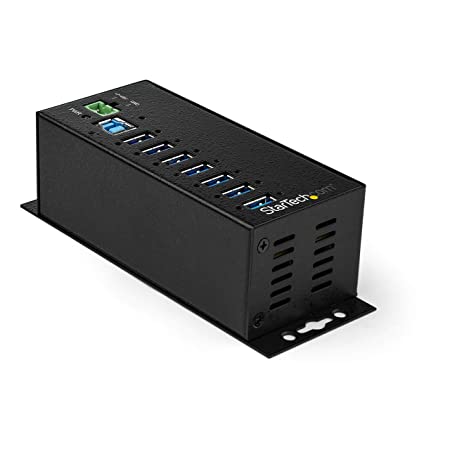 7-Port Industrial USB 3.0 Hub with External Power Adapter - ESD & 350W Surge Protection (HB30A7AME)