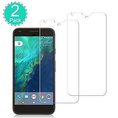 [2 Pack] BBInfinite Google Pixel XL Screen Protector Ultra-Transparent/9H Anti-Scratch/Tempered Glass/2.5D Round/Edge Bubble-Free/Mounting Glass Film Replacement Compatible with Google Pixel 5.0 inch