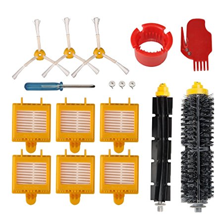 Accessories for iRobot Roomba 700 Series Replacement Parts 770 780 760 790 Vacuum Cleaner Kit,Includes 6 Filters, 3 Side Brushes, 1 Bristle Brush, 1 Flexible Beater Brush, 2 Cleaning Tools and Screws