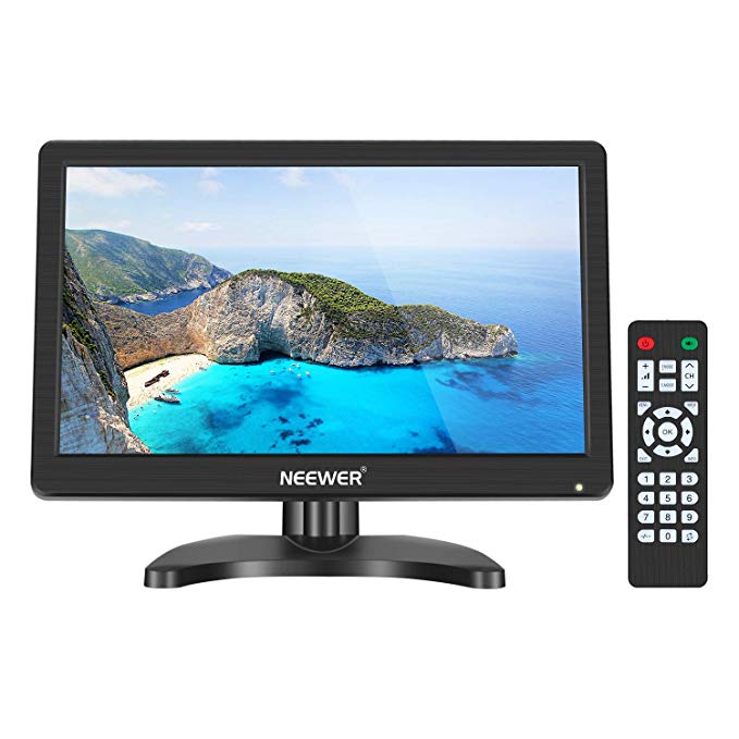 Neewer 11.6 inch HDMI Small TV Monitor, Portable TV 1920x1080 16:9 TFT-IPS LCD Screen Support TV/HDMI/VGA/BNC/AV/USB Input with Remote Control Built-in Speaker for DVD PC Raspberry pi 3 2 1 Computer