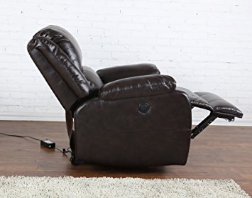 Bonded Leather Power Electric Recliner Living Room Chair