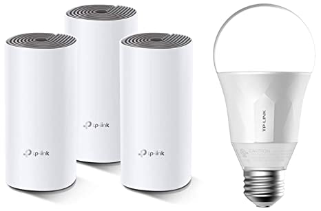 Tp-link Mesh Deco E4(3-Pack) Router and get TP-link Smart Bulb LB100 Free