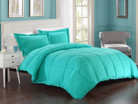 KingLinen® Turquoise Down Alternative Comforter Set Full/Queen