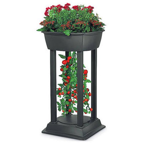 Suncast PLT2500 44-Inch by 21-Inch by 21-Inch Upside Down Tomato Tower Resin Garden Station