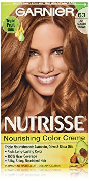 Garnier Nutrisse Nourishing Color Creme, 63 Light Golden Brown (Brown Sugar) (Packaging May Vary)