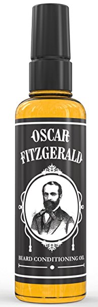 Beard Conditioning Oil by Oscar Fitzgerald - Luxury Beard Softener & Conditioner with Mineral, Avocado, Jojoba, Argan, Sweet Almond & Castor Oils For Men - 100ml