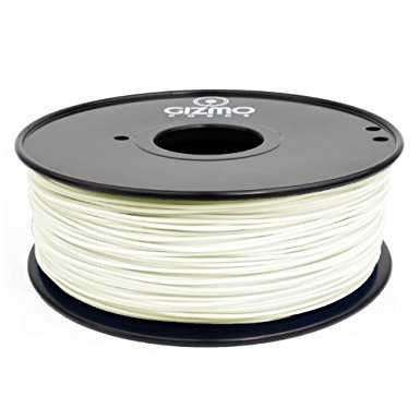 Gizmo Dorks 1.75mm PLA Filament 1kg / 2.2lb for 3D Printers, White