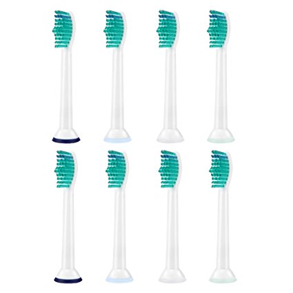 Toothbrush Replacement Heads for Philips Sonicare Electric Toothbrush HX6710 HX6930 HX6530 HX6210,Fit ProResults, Platinum, EasyClean, DiamondClean, FlexCare, Gum Health Models (8-Pack) By Sekmet