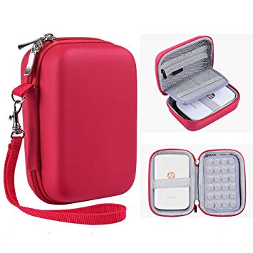 Katia Hard Case for HP Sprocket Portable Photo Printer. Hp Sprocket Case, Also fits Polaroid Zip Mobile Printer/Zink Zero Ink Printing Technology/Polaroid Snap Instant Digital Camera (Red)